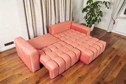 BONETT -  Corner Sofa Bed with Storage and Sleeping Function Various Colours > 250 cm x 175 cm <