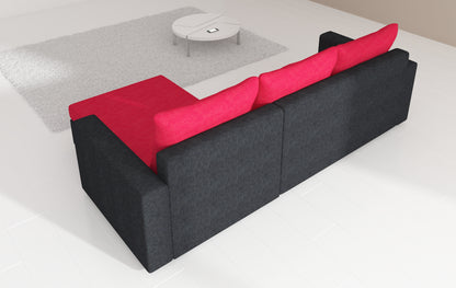 LIVIO -  Universal Corner Sofa Bed with Storage and Sleeping Function Various Colours >237cm x 150cm<