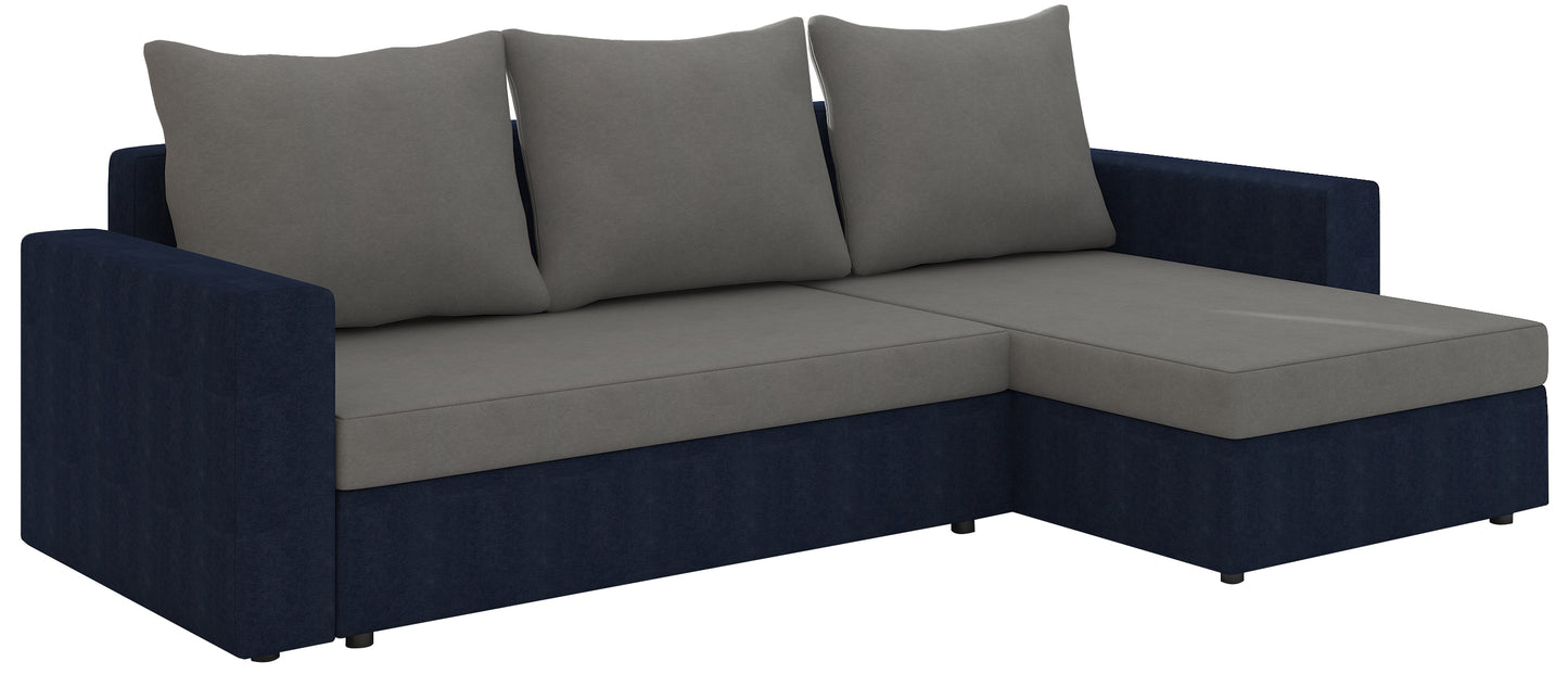 LIVIO -  Universal Corner Sofa Bed with Storage and Sleeping Function Various Colours >237cm x 150cm<