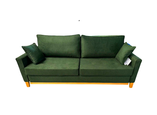 ARES - Sofa Bed with Storage in Bottle Green, Very Comfortable - FAST DELIVERY  >214 cmx104cm<