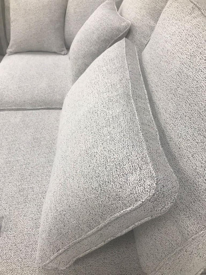 CORRIE METAL - Corner Sofa, Right, Cushions, Elegant Wish Fabric, FAST DELIVERY >314 x 224cm<