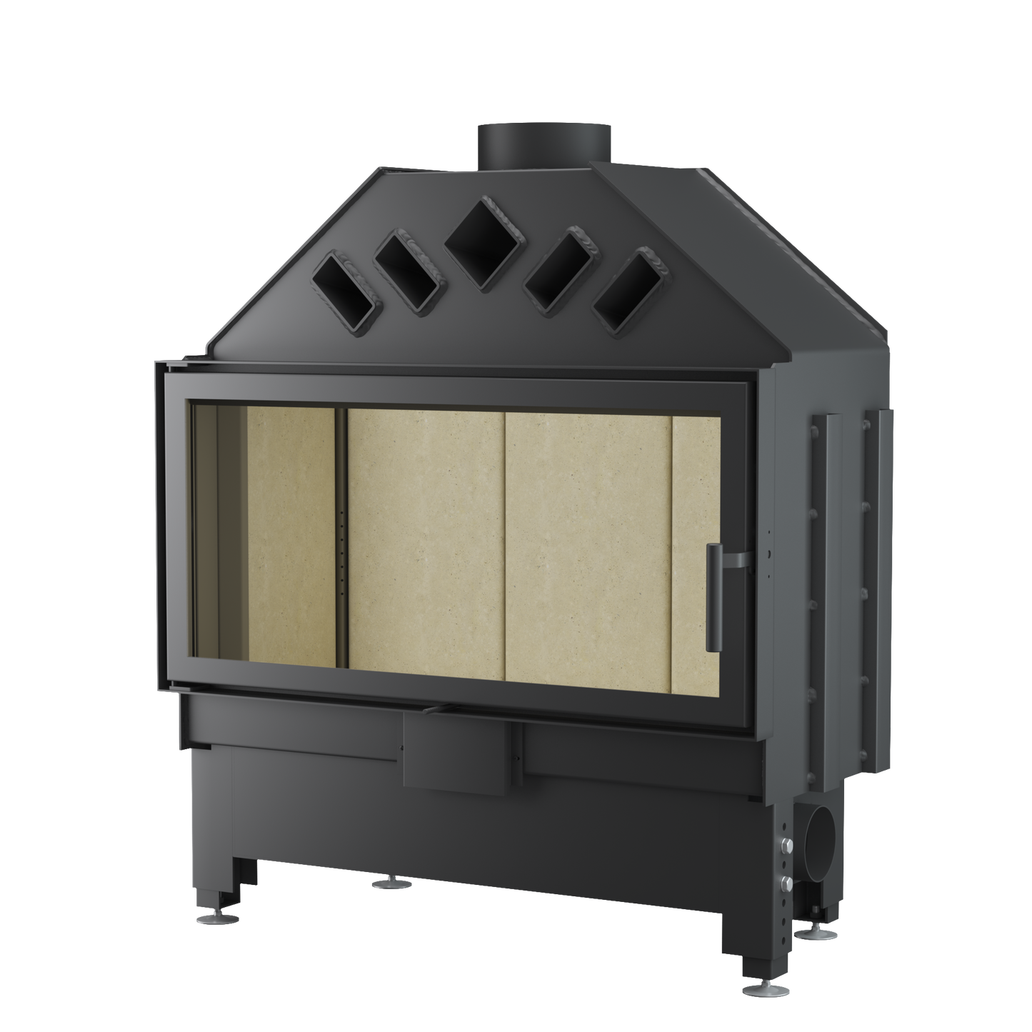 DRAGON 9 - Fireplace Insert Anti-Smog Ecofriendly Modern Steel