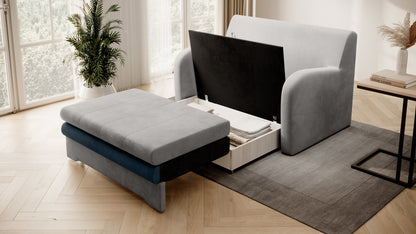 Ario - Sofa Bed with Pull Out Bed & Storage, Various Colours >130x85cm<