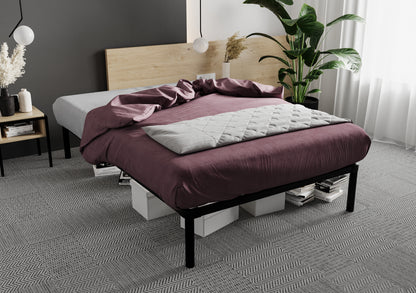 LACHTI - Single Bed Frame 5 Sizes Space Saver Metal Legs Metal Bed Frame