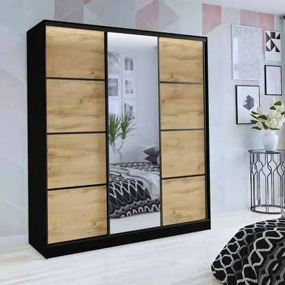 LOFT - Sliding Door Shelves Rails Drawers Mirror 4 Colours > 150 cm<