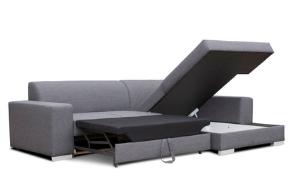 MISTRAEL - Corner Sofa Bed with Storage in Yellow or Grey, FAST DELIVERY >260 x 177 cm<