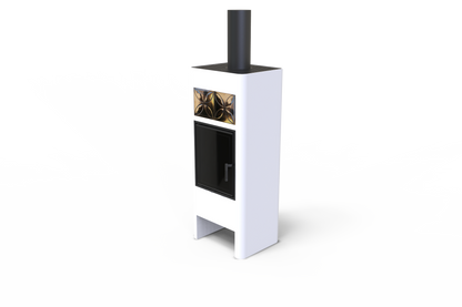 LUNA Freestanding Fireplace - Minimalist Form and High Efficiency, 2 Colours