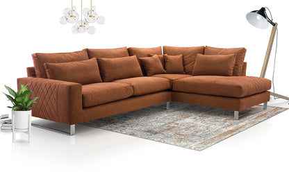 CORRIE - Very comfortable and elegant Corner Sofa with an awesome set of cushions >314x224cm<