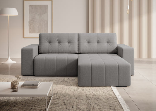 VERTINA - Universal Corner Sofa with Sleeping Function Geometric Stitching, Many Colours >266cm<