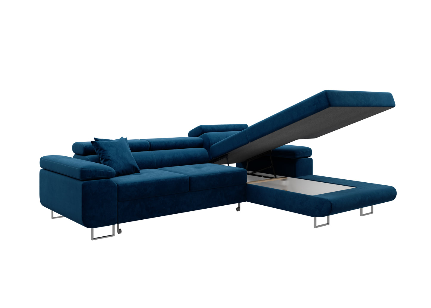 PASSANA - Corner Sofa with Sleeping Function Storage, Various Colours >275cm<
