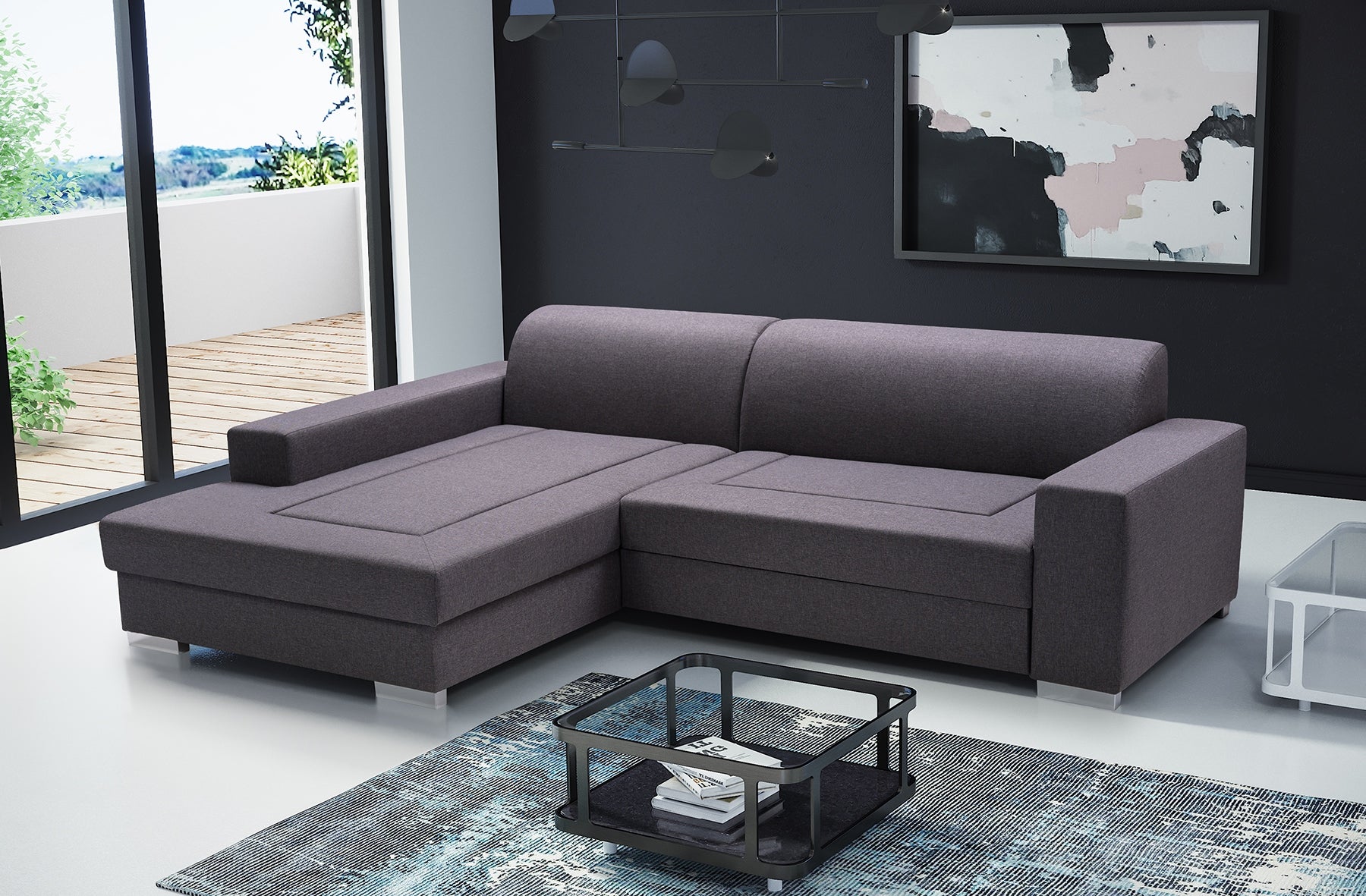 Mallow Modern Corner Sofa Bed With