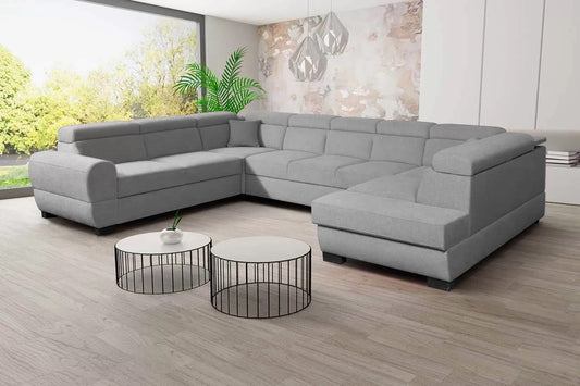 BAILE 4R - Big U-Shaped Sofa with Storage and Sleeping Function optional >364x272cm<