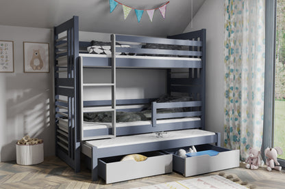 ROLAND III - Perfect triple bunk bed for house-proud kids