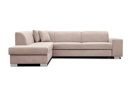 DIDIM - Modern Corner Sofa Bed with Storage and Pull Out Bed. 2 Colours >285x220cm<