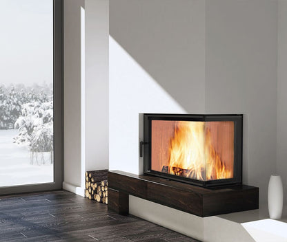 DRAGON 4B XL - Fireplace Insert Anti-Smog Ecofriendly Modern Steel