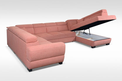 BAILE 4R - Big U-Shaped Sofa with Storage and Sleeping Function optional >364x272cm<