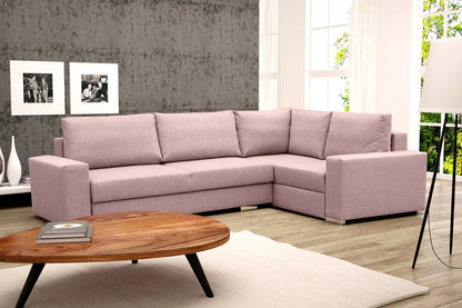 TORRO - Modern Corner Sofa Bed with Storage and Pull Out Bed. Many Various Colours >290x195cm<
