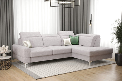 MALIBU MINI - Corner Sofa with Sleeping Function, Various Colours, Left or Right Corner Position >250 x 180cm<