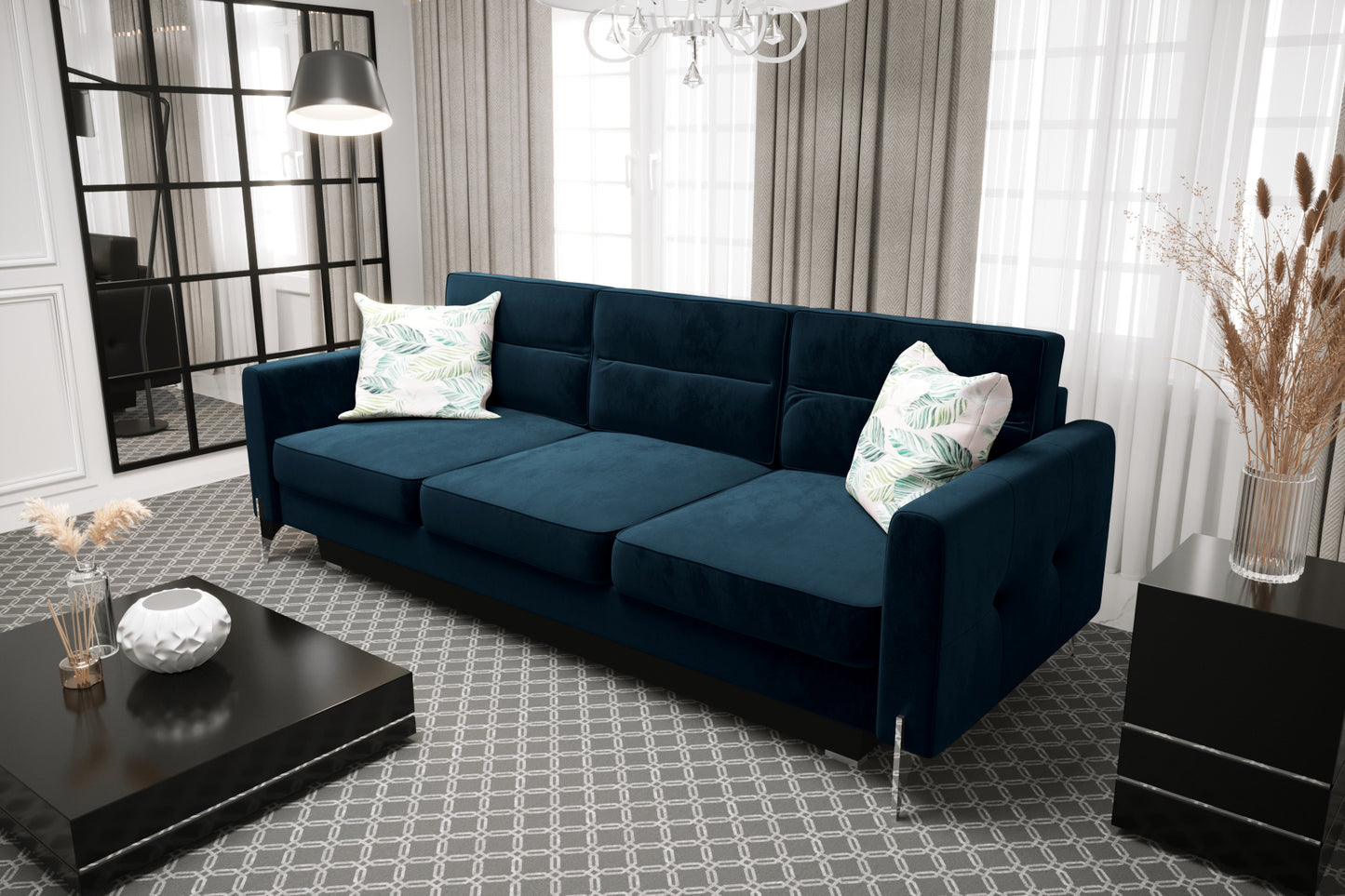 ARTI DL SOFA - Sofa Bed 3 Seater with Sleeping Function Modern  >236cm<