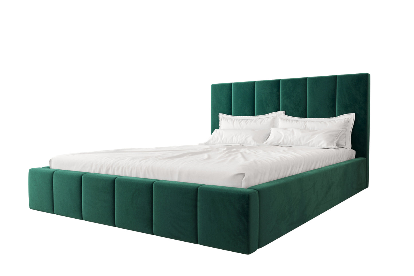 RAMO - Upholstered Bedroom Bed, Various Colours in Water Repellent Material, 4 Sizes