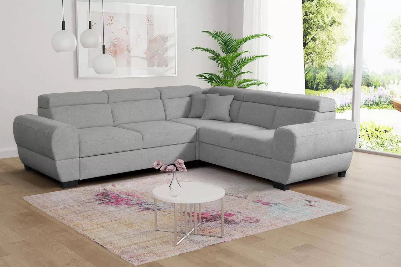 BAILE 3R - Modern Corner Sofa with Storage and Sleeping Function optional >272x237cm<