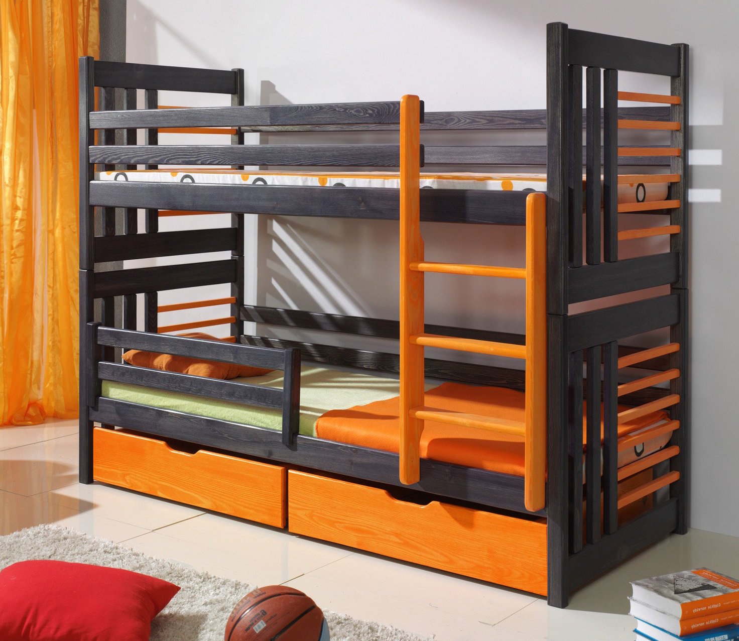 ROLAND II- Safety and well built bunk bed with drawers - Wardrobe-Bunk-Bed-Sofa 