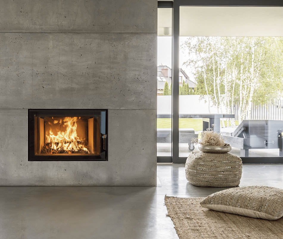 Unico Dragon 2 Air Fireplace Insert Anti-Smog Ecofriendly Modern Steel