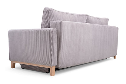 ARES - Sofa Bed with Storage in Corduroy Fabric, Many Colours, Very Comfortable >214 cmx104cm<