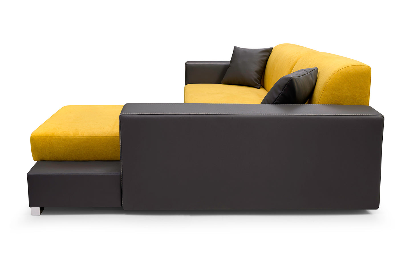 MARINARA - Modern Corner Sofa Bed with Footstool, Storage and Pull Out Bed >290x177cm<