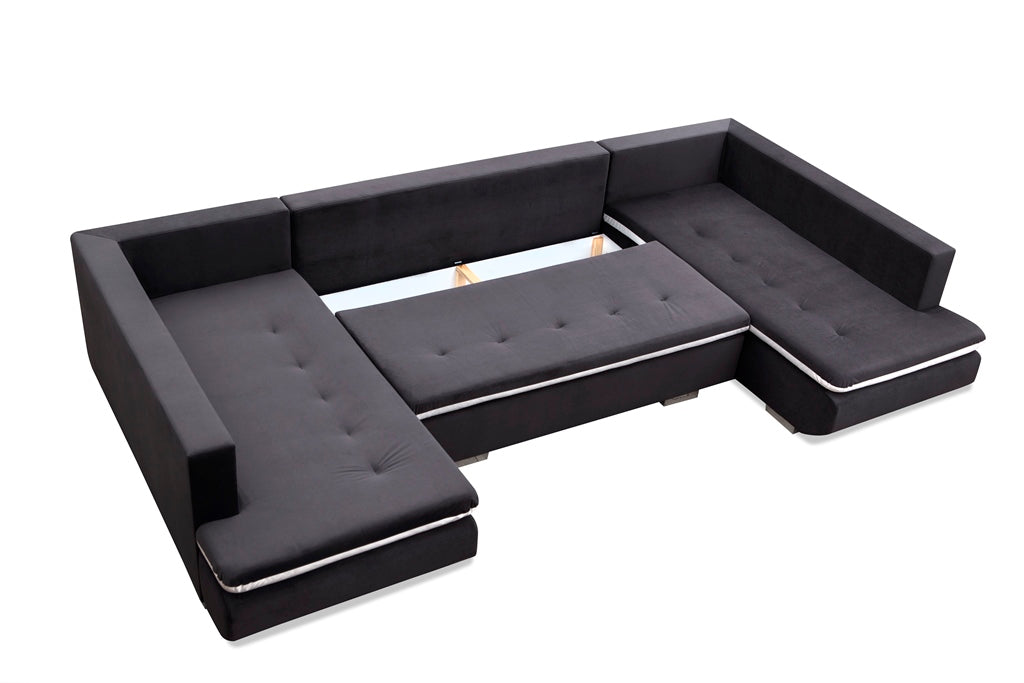 ARGENTINA U - modern, classy U-shaped sofa bed with sleeping function >367x200cm<